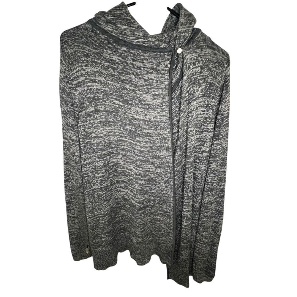 Lululemon Grey Peace Of Mind Wrap Hooded Cardigan Sweater